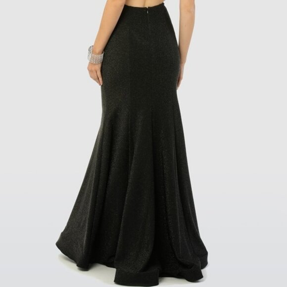 Halter Neckline Sleeveless Long Evening Dress C208 - Picture 6 of 7
